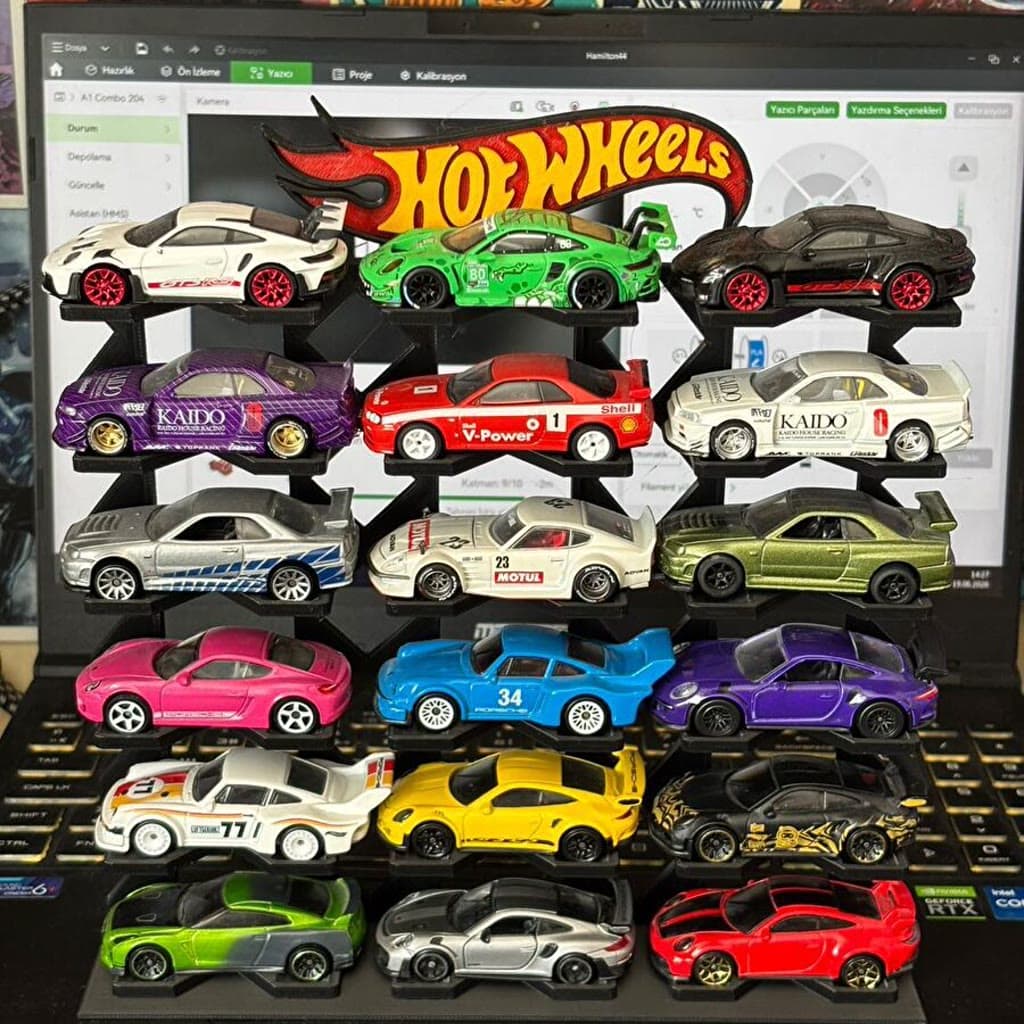 Hot Wheels Duvar Rafı — 3D baskı ürün fotoğrafı